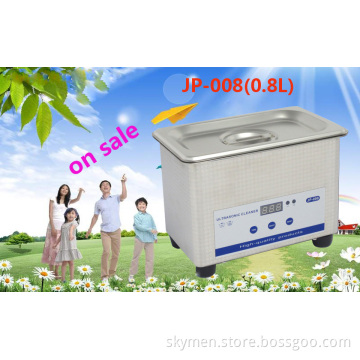 Stainless Steel Ultrasonic Cleaner 0.8L Jp-008 Dental Denture Ultrasonic Cleaner